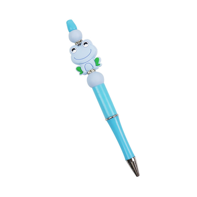 Wholesale 10PCS DIY Handmade Cartoon Frog Silicone Bead Pen